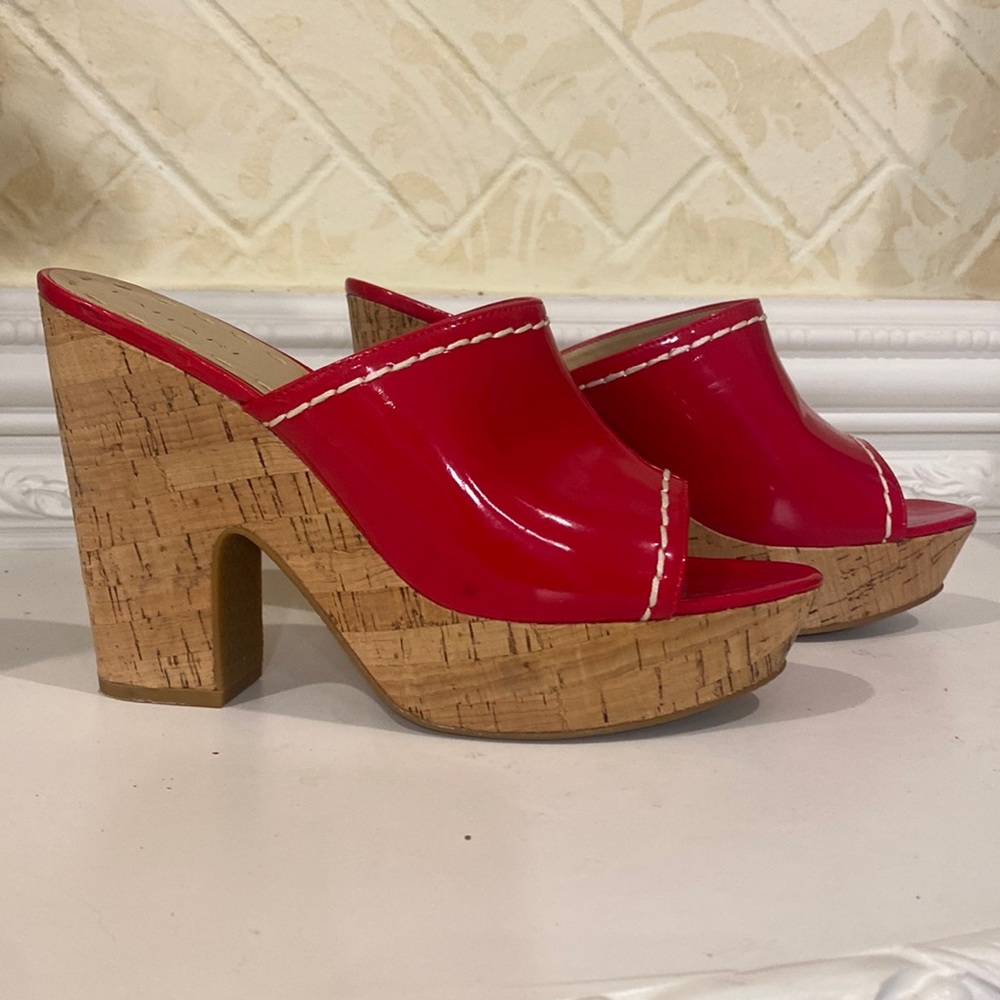 Tahari cork Heel platform sandals Miami